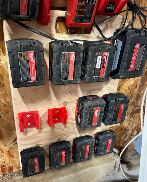 10x Milwaukee M18 / Fuel Tool & Battery Mounts