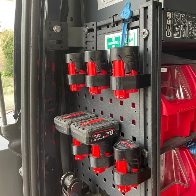 M12 Milwaukee Triple Battery Bank Mount