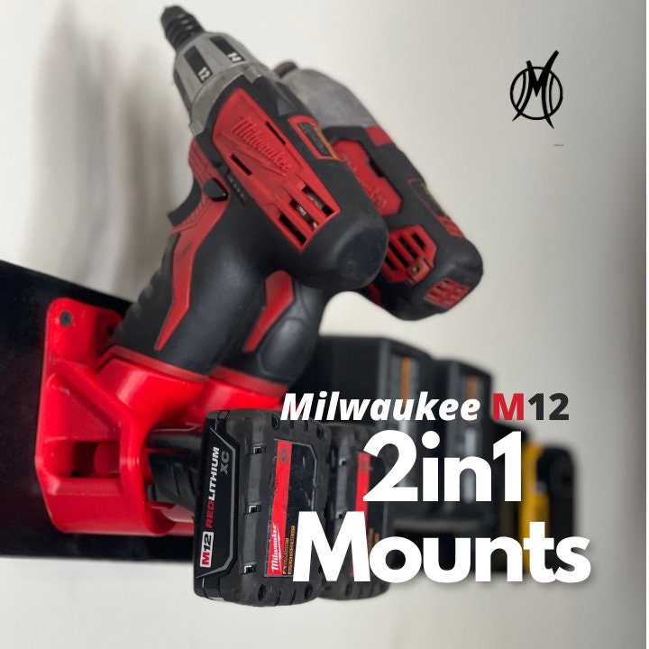 M12 Milwaukee 2-in-1 Battery and Tool Mount