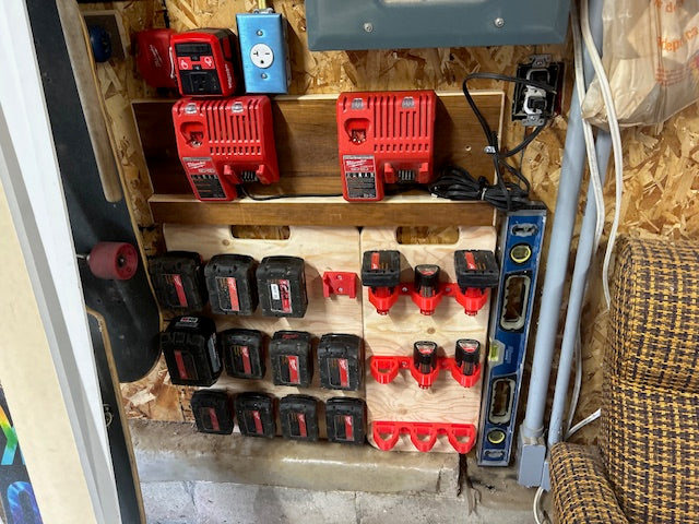 M12 Milwaukee Triple Battery Bank Mount