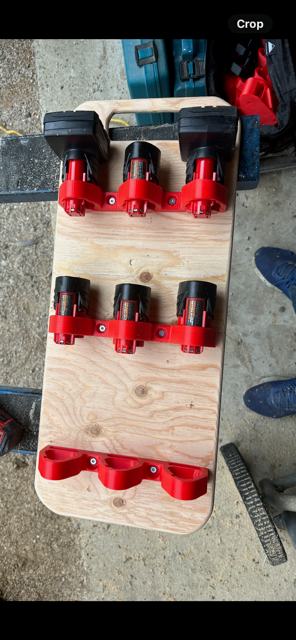 M12 Milwaukee Triple Battery Bank Mount